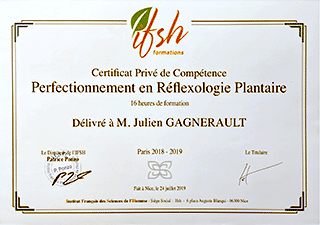 Diplome de Réflexologue Perfectionnement